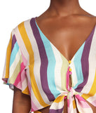 Button Me Up In Stripes Top