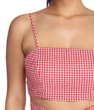 Picnic Time Gingham Crop Top
