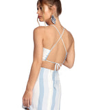 With fun and flirty details, Fall In Line Crop Top shows off your unique style for a trendy outfit for the summer season!