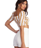 With fun and flirty details, Striped For The Summer Crop Top shows off your unique style for a trendy outfit for the summer season!