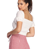 She's Poplin Wrap Crop Top