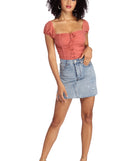 With fun and flirty details, Lace Up Ruched Top shows off your unique style for a trendy outfit for the summer season!