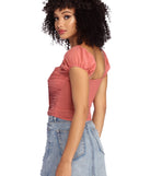 With fun and flirty details, Lace Up Ruched Top shows off your unique style for a trendy outfit for the summer season!
