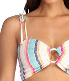 With fun and flirty details, Sweet Like Candy Striped Crop Top shows off your unique style for a trendy outfit for the summer season!