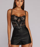 Rhinestone Beauty Lace Bustier is a trendy pick to create 2023 festival outfits, festival dresses, outfits for concerts or raves, and complete your best party outfits!