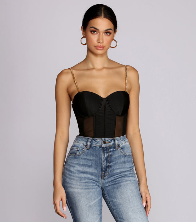 Off The Chain Mesh Bustier for 2022 festival outfits, festival dress, outfits for raves, concert outfits, and/or club outfits