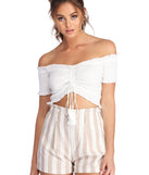 Smocked And Cropped Top
