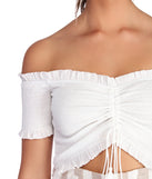 Smocked And Cropped Top