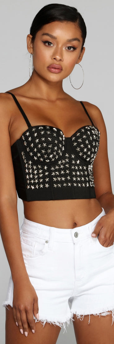 Star Hand Studded Bustier