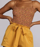 Sweet In Floral Smocked Top