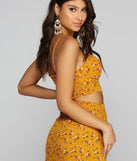 Golden Glow Floral Crop Top