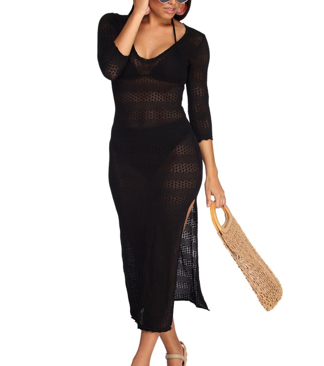 Sheer Ambition Sweater Dress