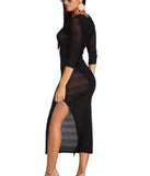 Sheer Ambition Sweater Dress