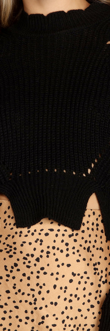 With fun and flirty details, Destructed Mock Neck Pullover shows off your unique style for a trendy outfit for the summer season!