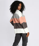 With fun and flirty details, Mock Neck Colorblock Sweater shows off your unique style for a trendy outfit for the summer season!