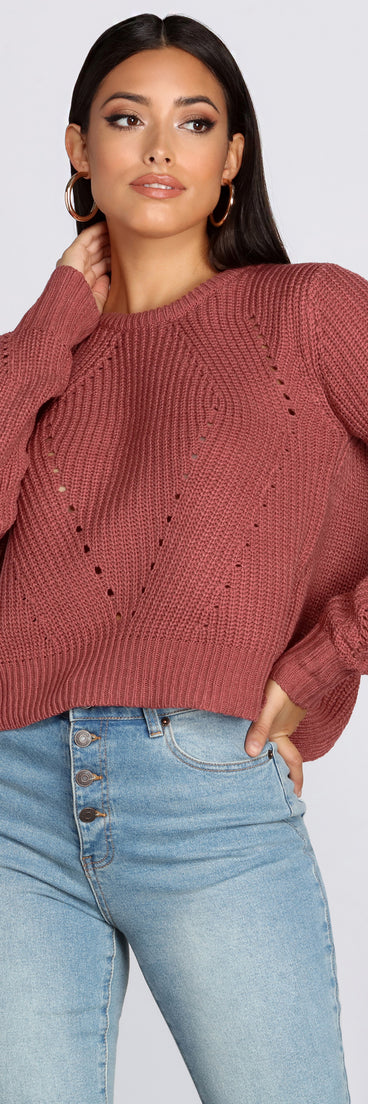 In Love Open Back Pullover Sweater