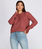 In Love Open Back Pullover Sweater