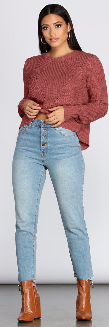 In Love Open Back Pullover Sweater