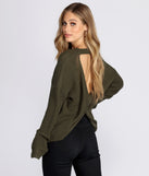 With fun and flirty details, Knot Thinking About You Sweater shows off your unique style for a trendy outfit for the summer season!