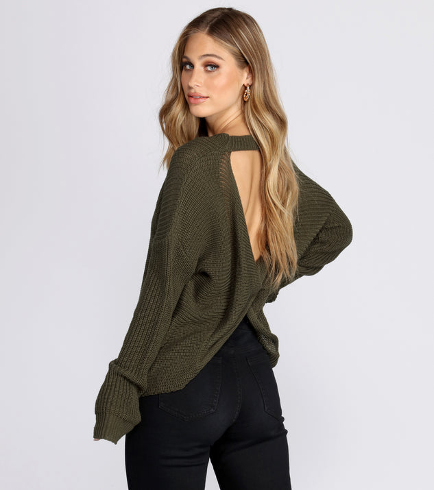 With fun and flirty details, Knot Thinking About You Sweater shows off your unique style for a trendy outfit for the summer season!