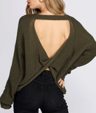 With fun and flirty details, Knot Thinking About You Sweater shows off your unique style for a trendy outfit for the summer season!