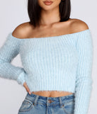 With fun and flirty details, Off The Shoulder Eyelash Knit Top shows off your unique style for a trendy outfit for the summer season!