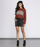With fun and flirty details, Stripes On Stripes Cropped Sweater shows off your unique style for a trendy outfit for the summer season!