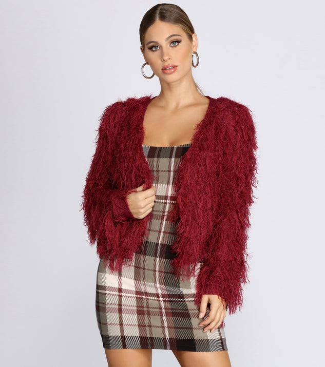Shaggy cardigan new arrivals
