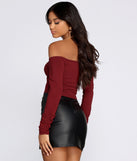 Simply Stylish Off The Shoulder Crop Top