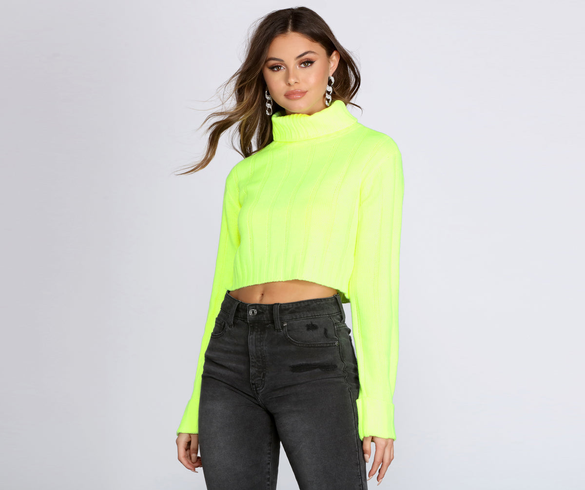 Neon Babe Cropped Sweater