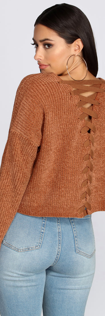 Chic In Chenille V-Neck Sweater