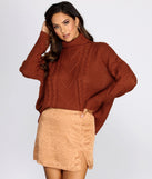 Turtleneck Cabe Knit Sweater