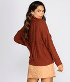 Turtleneck Cabe Knit Sweater