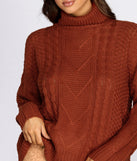 Turtleneck Cabe Knit Sweater