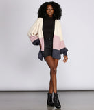 Colorblock Chenille Cardigan