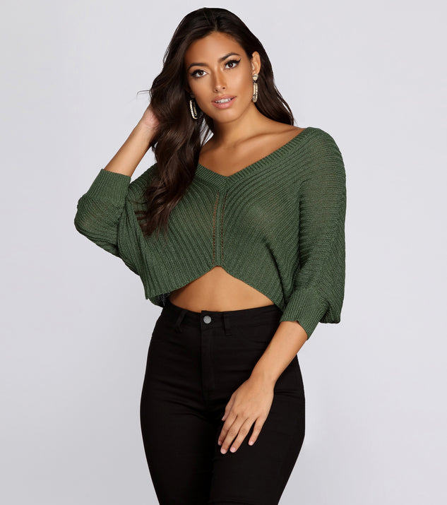 Lightweight Knit Crop Pullover