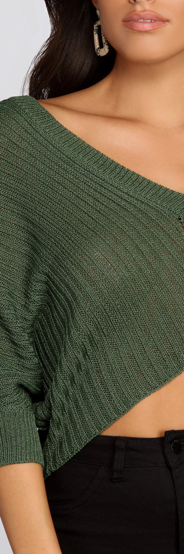 Lightweight Knit Crop Pullover