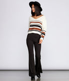 With fun and flirty details, Striped Lattice Back Pullover shows off your unique style for a trendy outfit for the summer season!