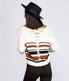 With fun and flirty details, Striped Lattice Back Pullover shows off your unique style for a trendy outfit for the summer season!