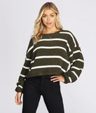Oversized Striped Pullover