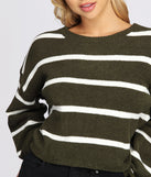 Oversized Striped Pullover