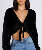 With fun and flirty details, Rumors Tie-Front Fuzzy Crop Top shows off your unique style for a trendy outfit for the summer season!