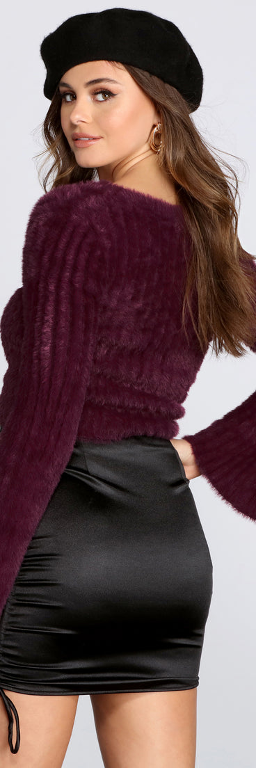 Worth The Wait Faux Fur Pullover Sweater