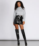 Winter Vacay Mock Neck Cropped Sweater