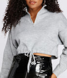 Winter Vacay Mock Neck Cropped Sweater