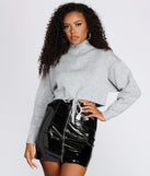 Winter Vacay Mock Neck Cropped Sweater