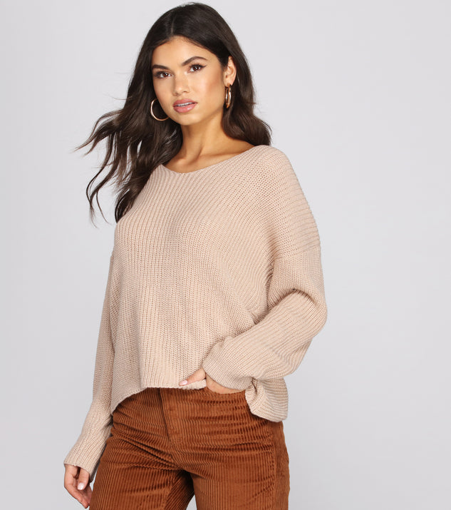 With fun and flirty details, Knot So Innocent Knit Sweater shows off your unique style for a trendy outfit for the summer season!