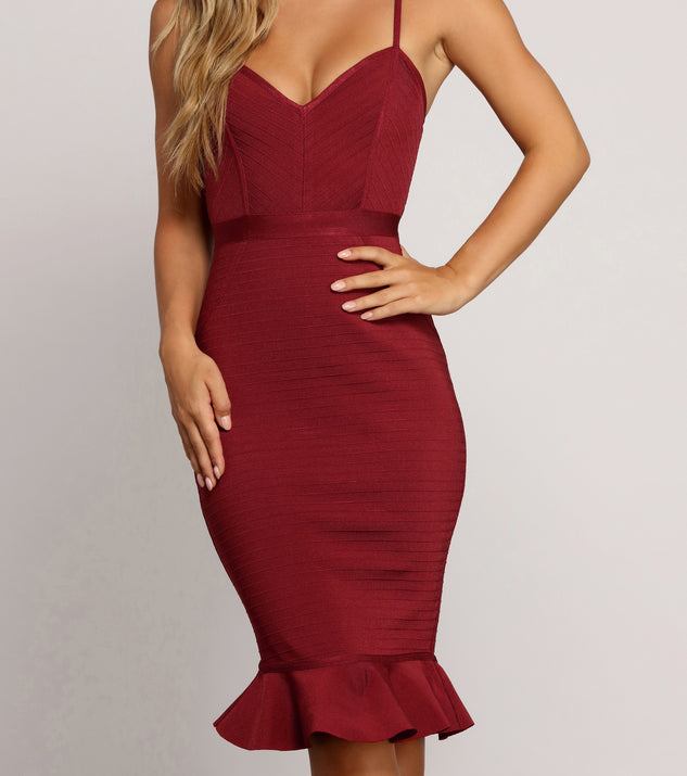 Curves Ahead Bandage Midi Dress