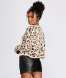 Leopard Print Eyelash Knit Cardigan for 2022 festival outfits, festival dress, outfits for raves, concert outfits, and/or club outfits