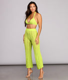 Lime Crochet Halter Crop Top for 2022 festival outfits, festival dress, outfits for raves, concert outfits, and/or club outfits